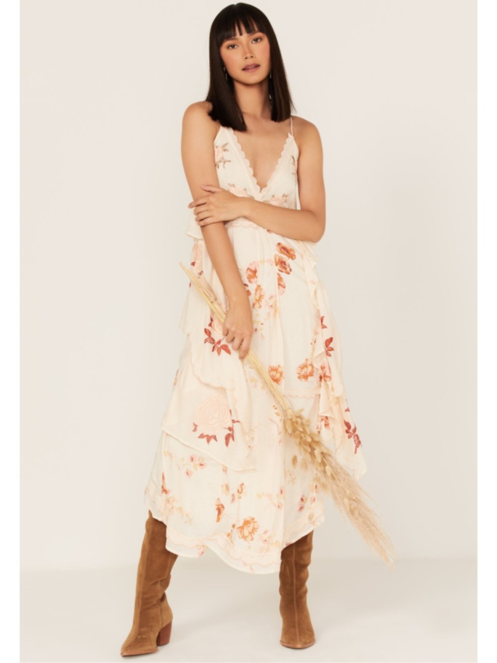 NEW Revolve Free People Audrey Dress Copper Rose Combo Small - Picture 10 of 17